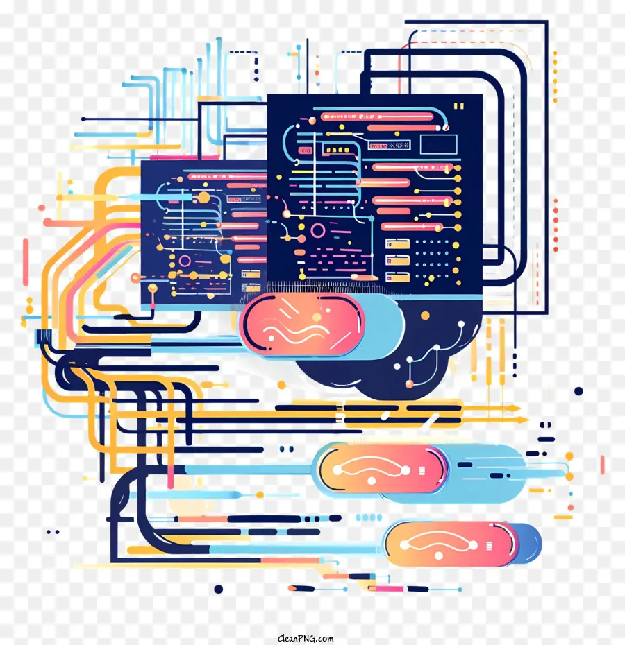 La Transferencia De Datos，Futurista De La Interfaz PNG