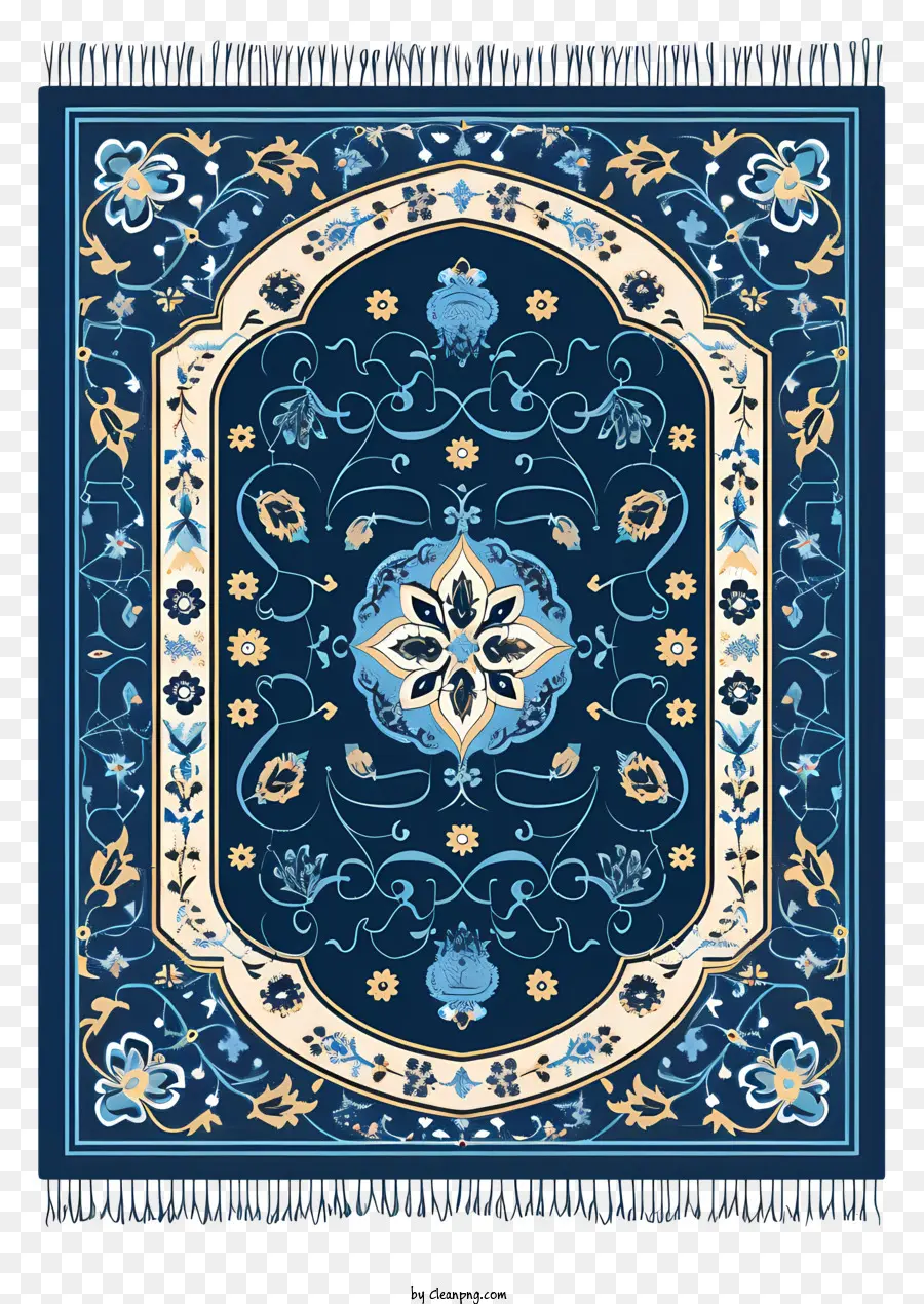 Alfombra De Oración Azul，Alfombra Azul Y Blanca PNG