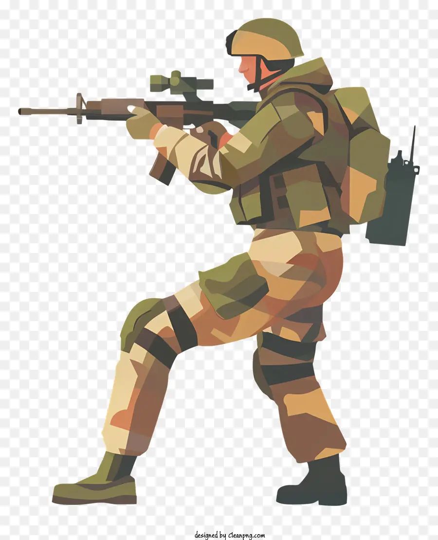 Soldado Con Pistola，Militar Soldado PNG
