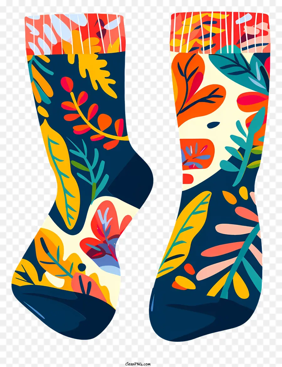 Calcetines，Calcetines Florales PNG