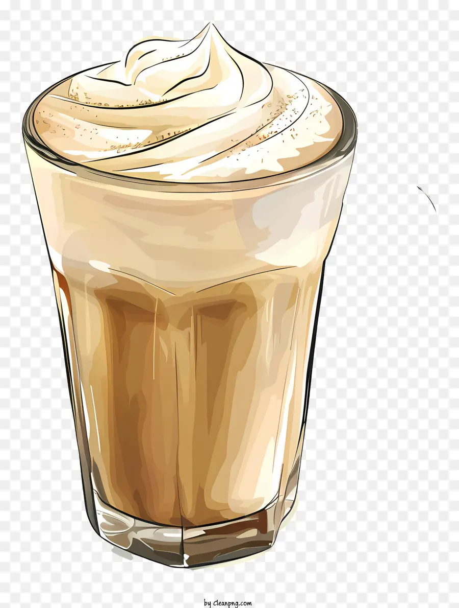 Bebida De Café Con Leche Plana，Batido PNG