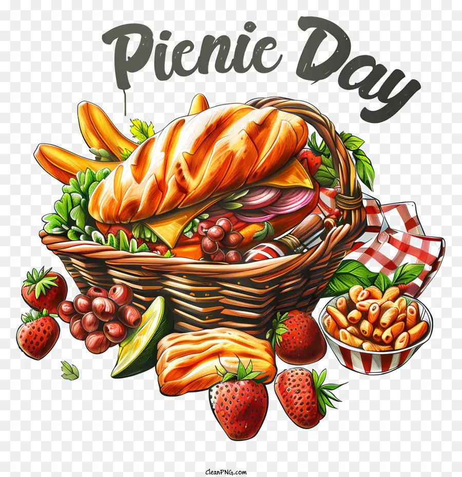 Día De Picnic，Cesta De Picnic PNG