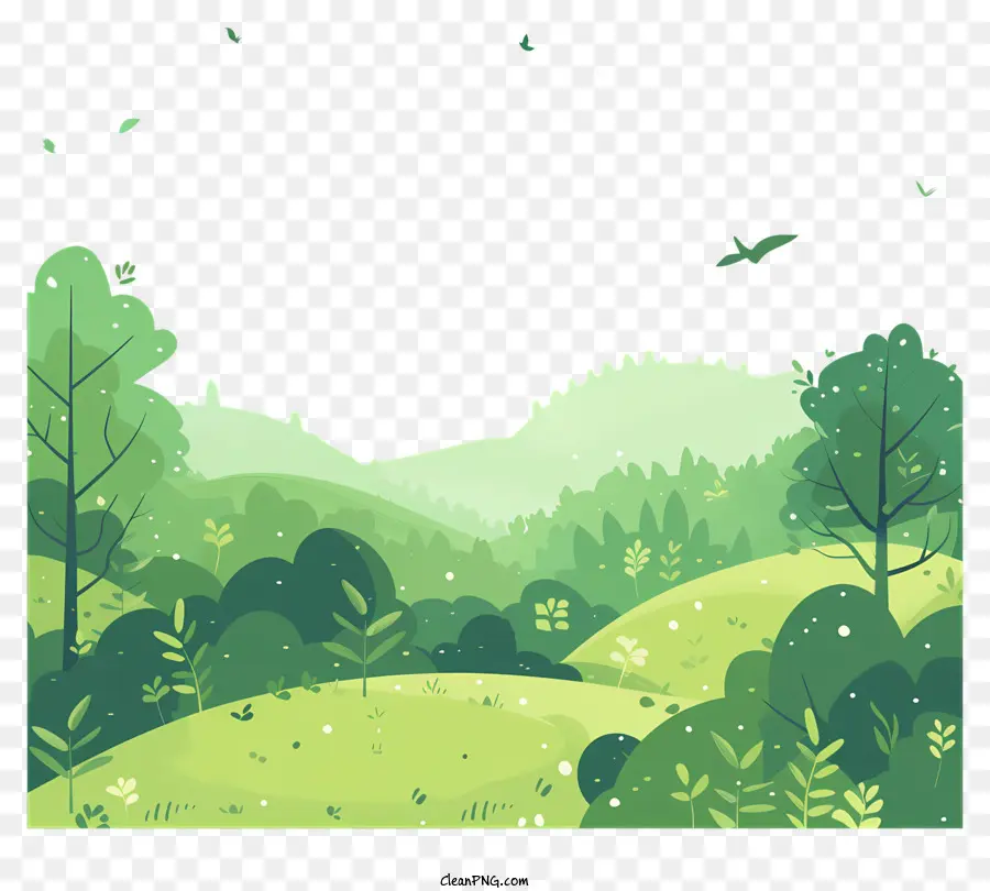 Fondo De Naturaleza，Bosque Verde PNG