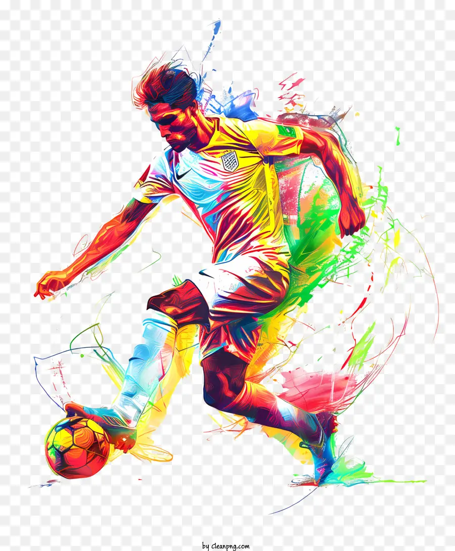 Jugador De Fútbol，Pintura PNG