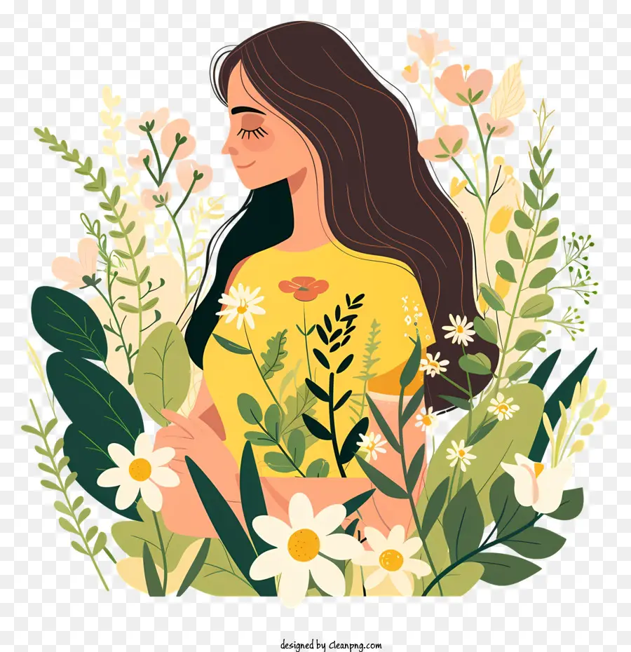 Mujer De Primavera，Mujer PNG