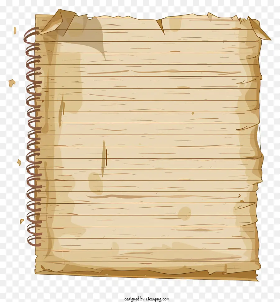 Papel De Cuaderno Arrugado，Papel Envejecido PNG