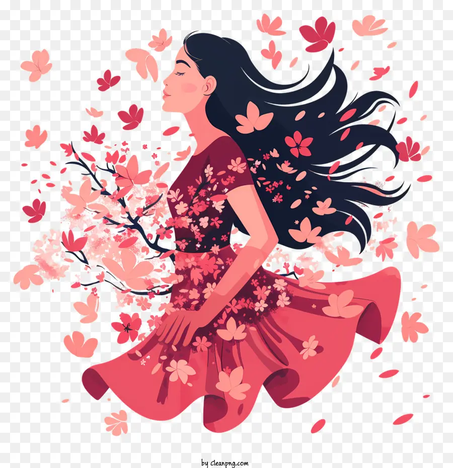 Mujer De Primavera，Mujer PNG