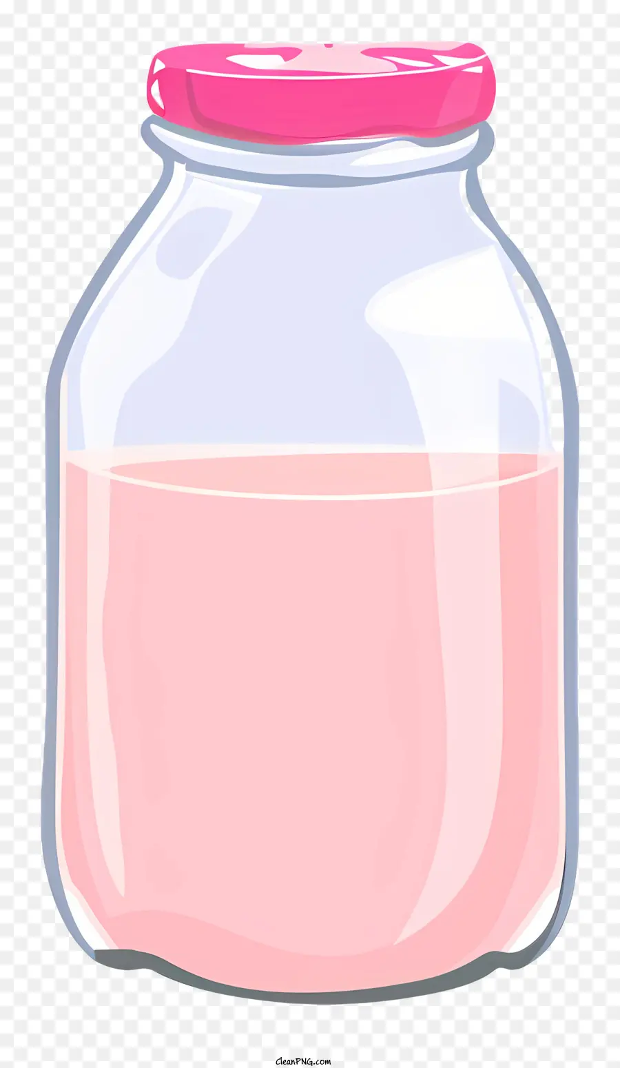 Botella De Leche，Bebida Rosa PNG