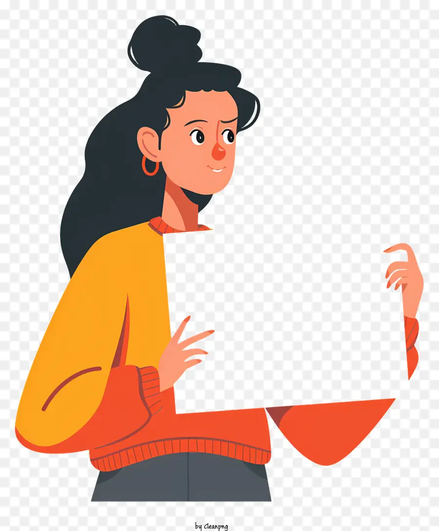 Mujer Con Pancarta，Mujer PNG