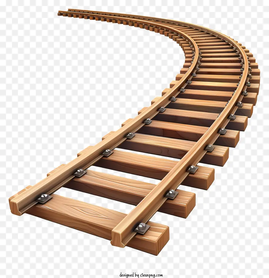 Vías De Tren，Corbatas De Madera PNG