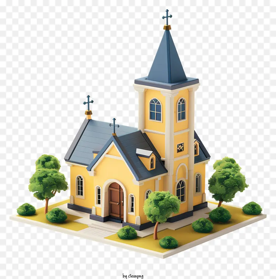 La Iglesia，Pequeña Iglesia Amarilla PNG