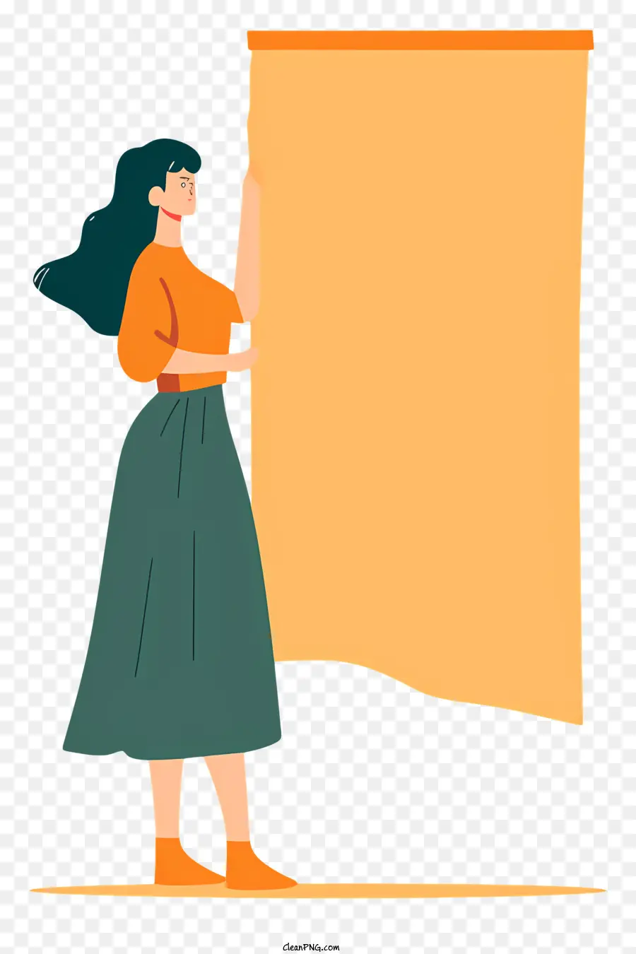 Mujer Con Pancarta，Mujer PNG