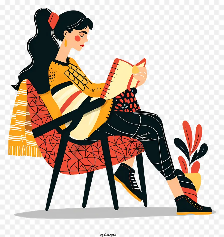 Mujer Leyendo，La Lectura PNG