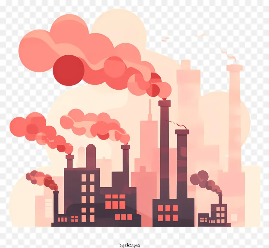 La Contaminación Del Aire，Fábrica PNG