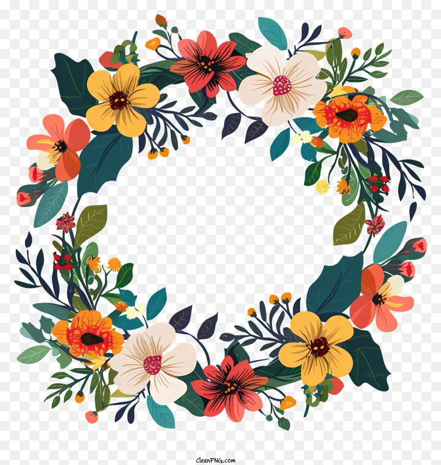 Corona De Flores，Floral Corona PNG