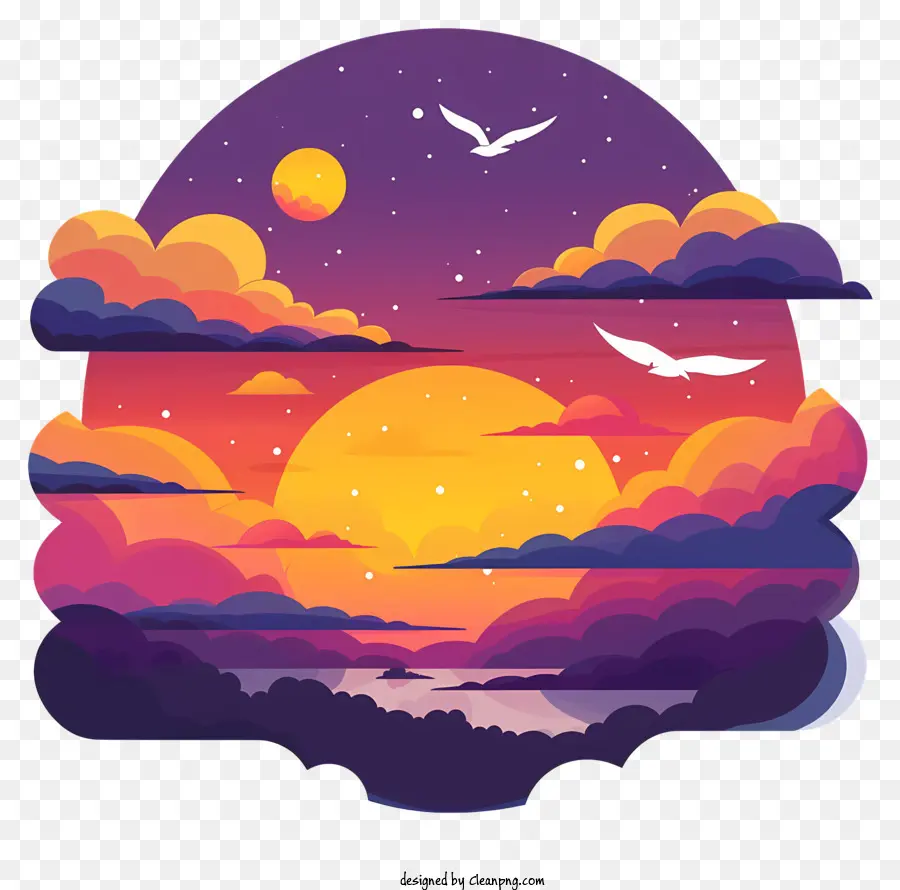 Cielo Del Atardecer，Atardecer PNG