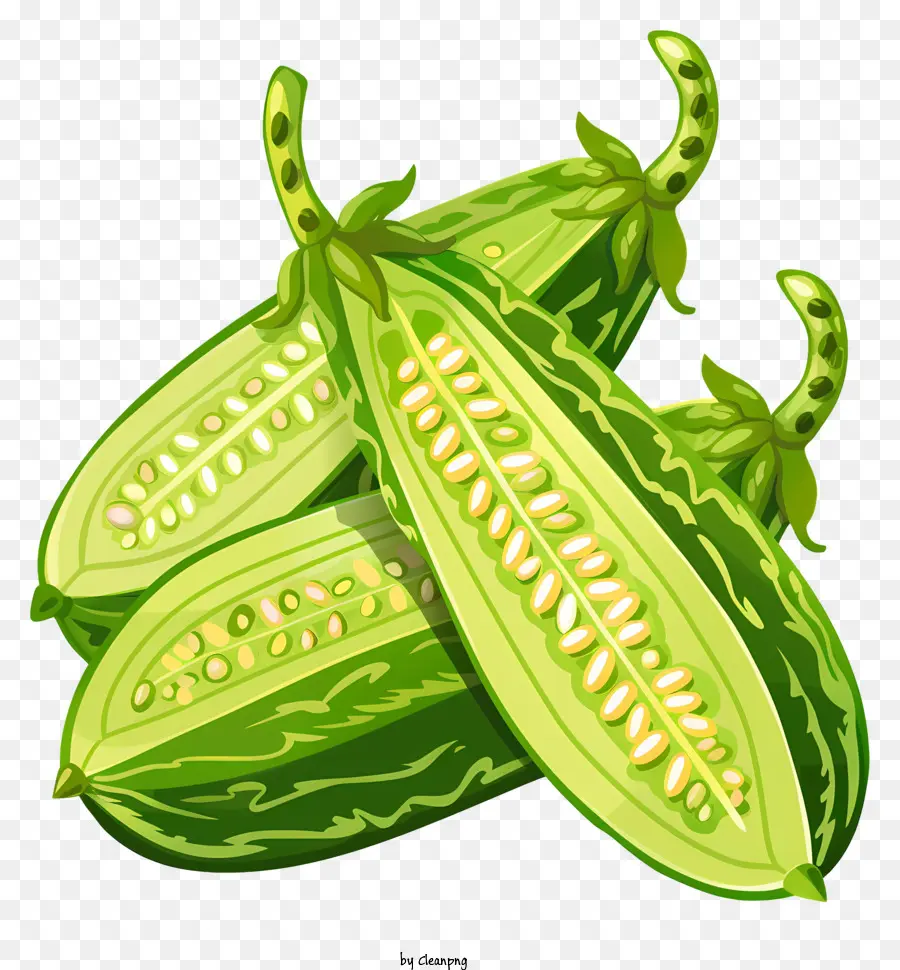 Melón Amargo，Verduras Verdes PNG