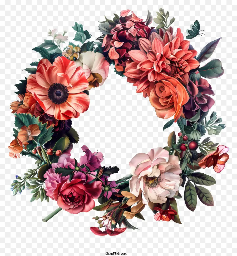 Corona De Flores，Floral Corona PNG