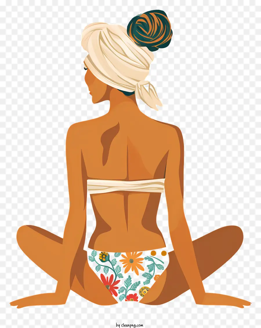 Pantalla De Espalda De Spa Girl，Playa PNG