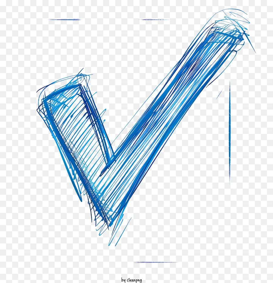 Azul Marca De Verificación，Mancha De Tinta PNG