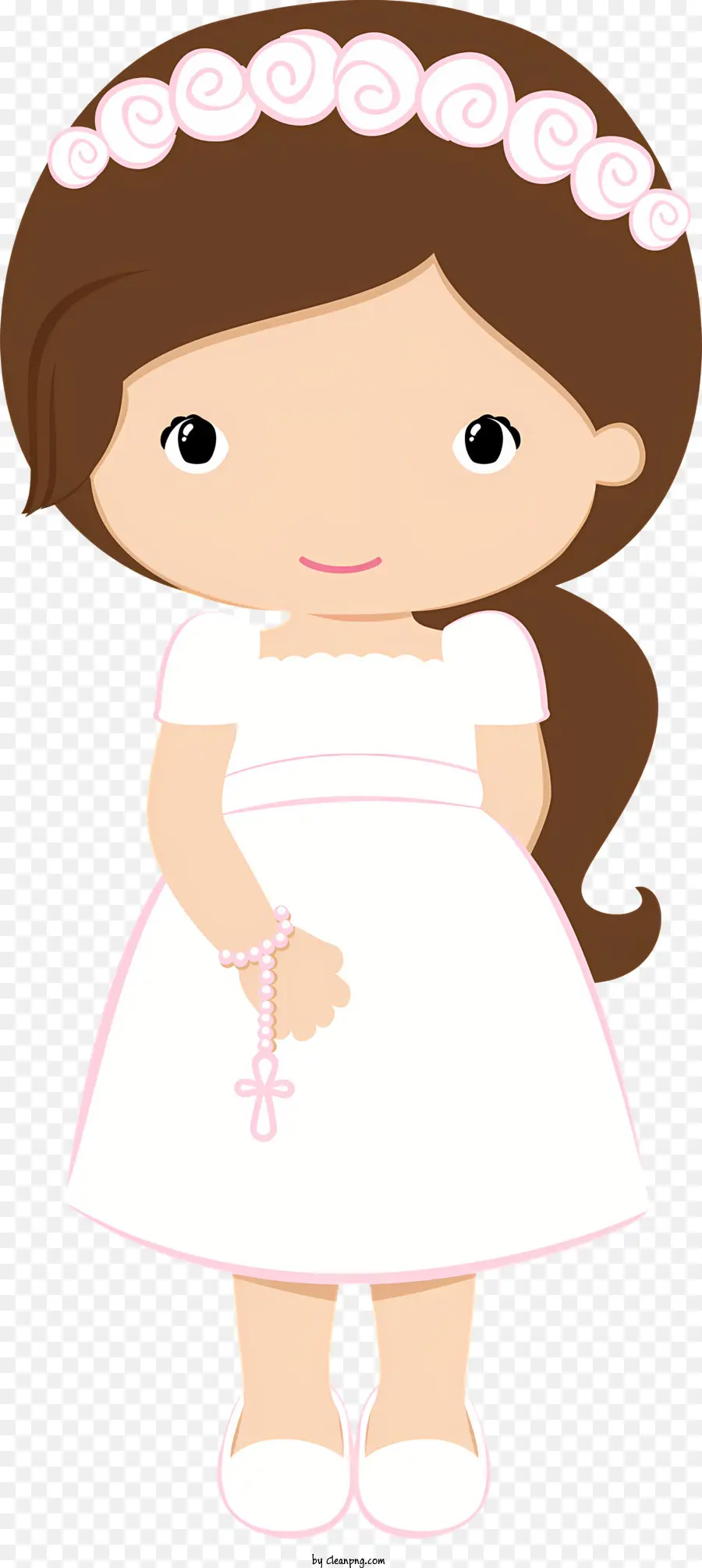 Rosario Rosa，Chica Con Vestido Blanco PNG