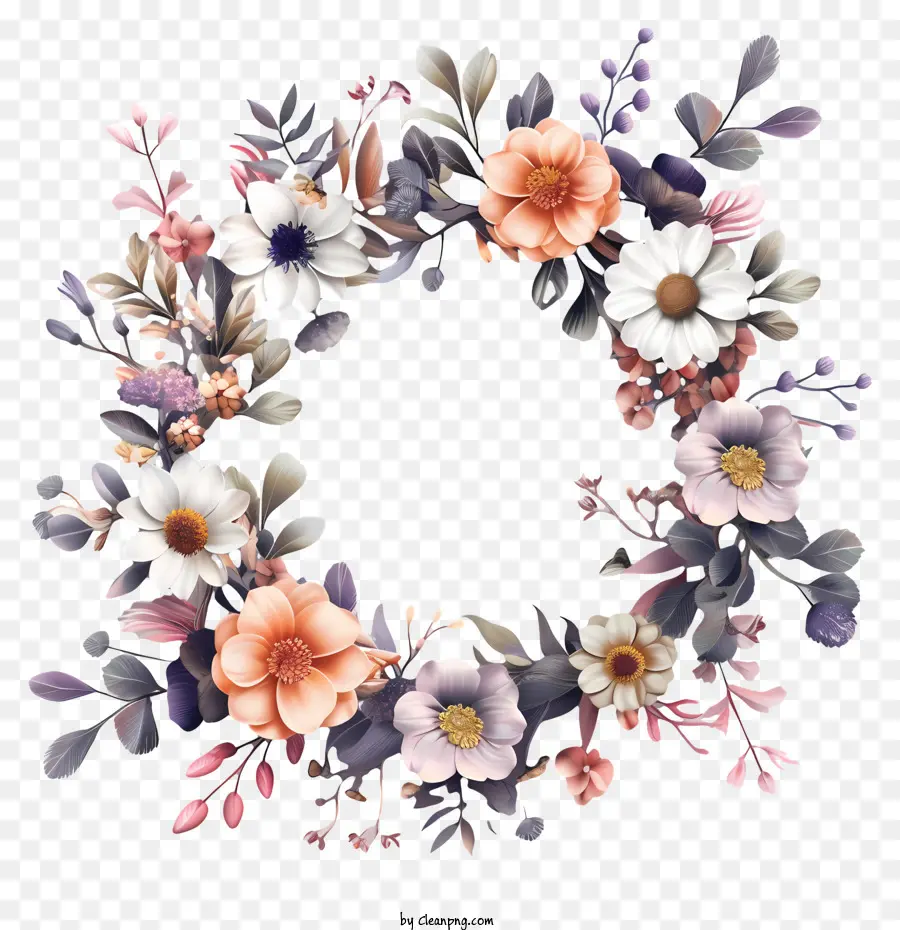 Corona De Flores，Floral Corona PNG