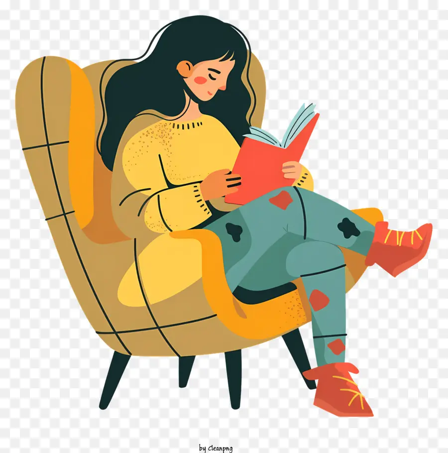 Mujer Leyendo，Mujer Leyendo Libro PNG