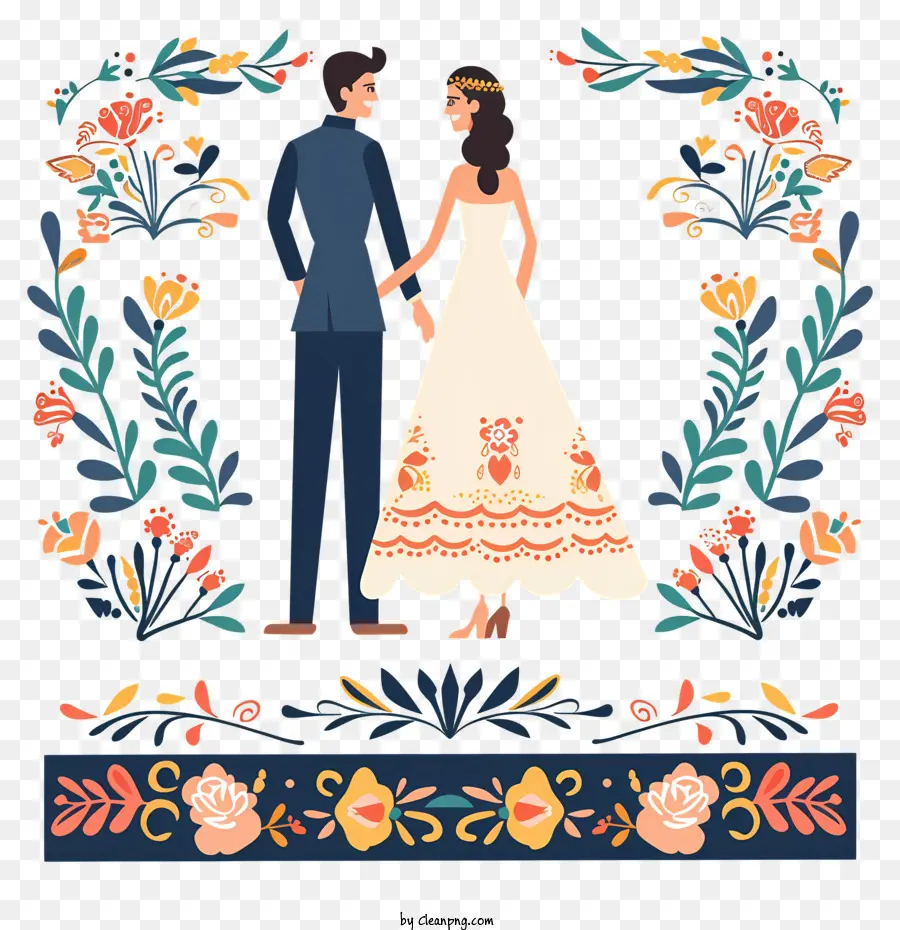 Tema De Boda，Pareja De Novios PNG