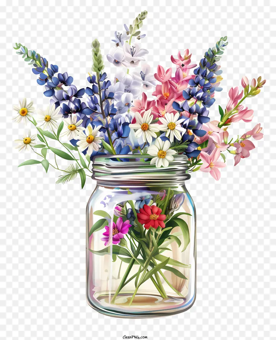 Blumen，Jar Mason PNG