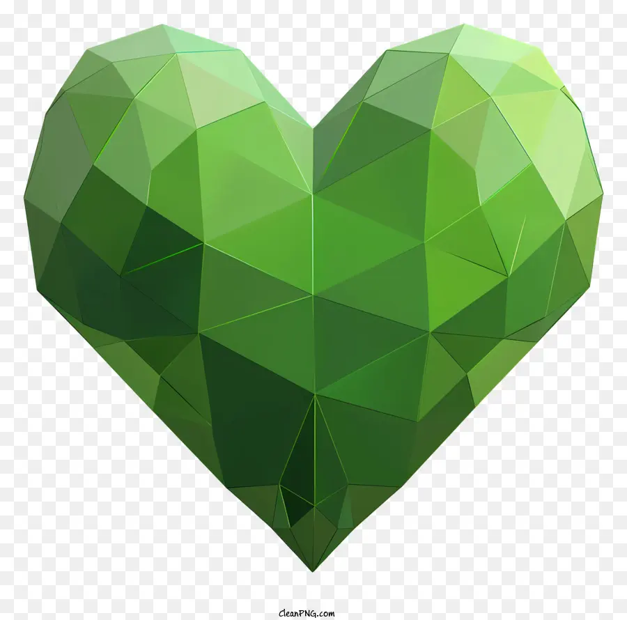 Corazón Verde，Objeto En Forma De Corazón PNG