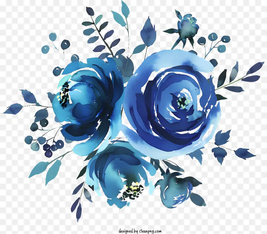 Flores，Rosas Azules PNG