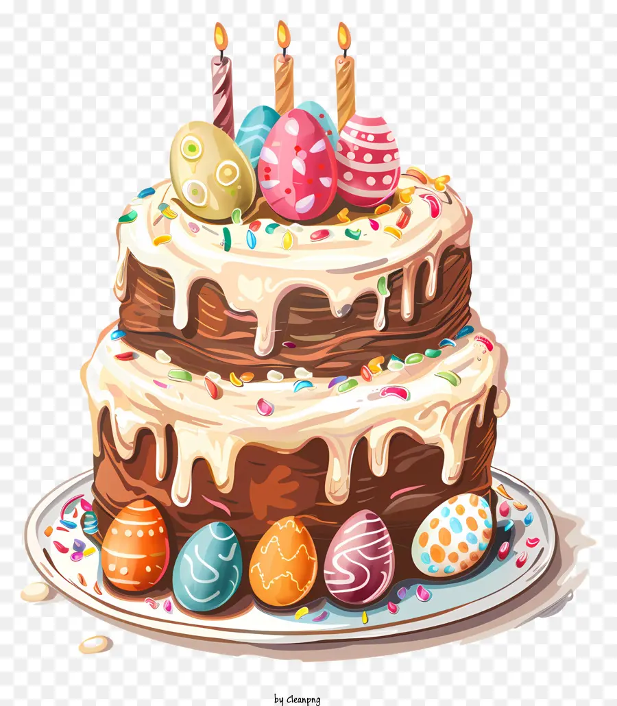 Pastel Del Día De Pascua，Pastel De Chocolate PNG