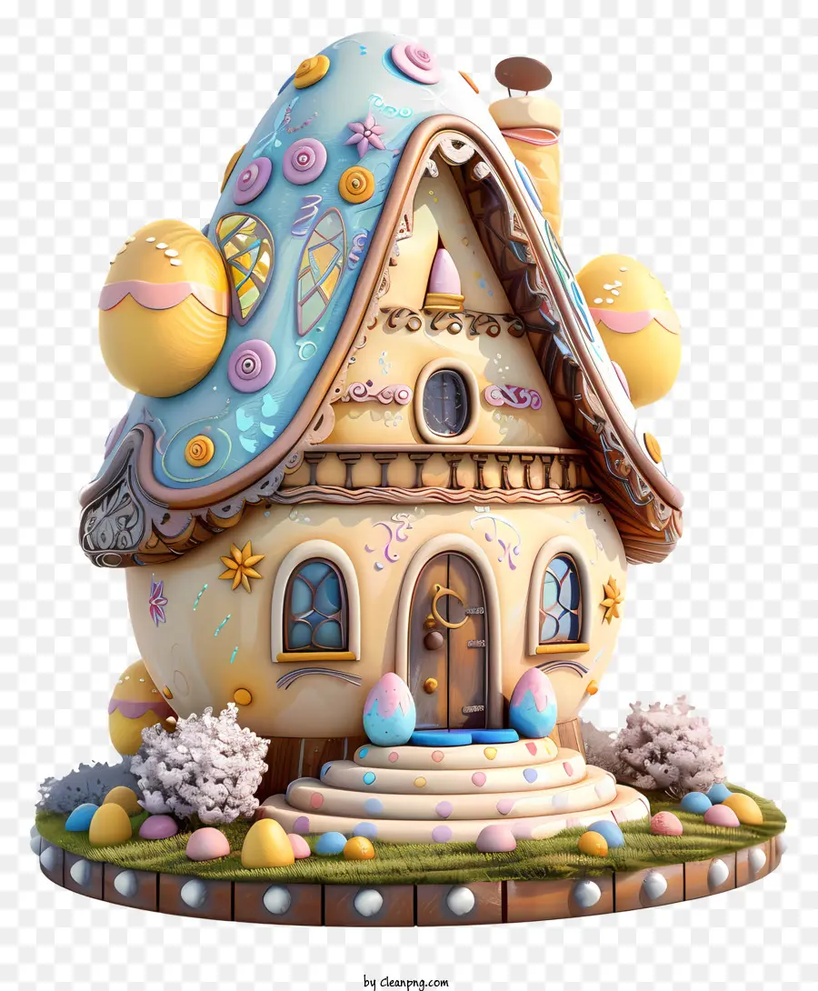 Casa De Huevo De Pascua，Los Dulces De La Casa PNG