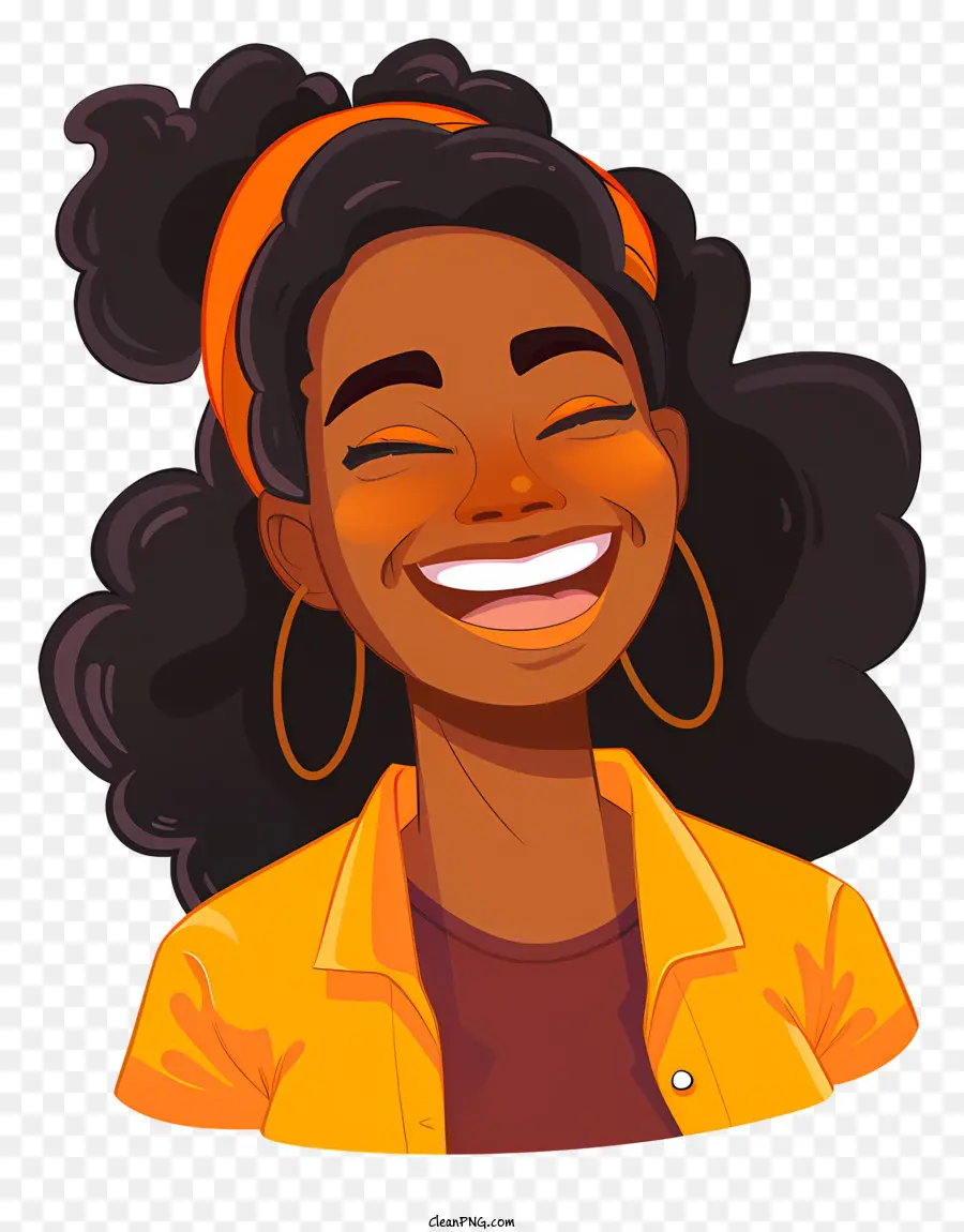 Mujer Negra Riendo，Mujer Sonriente PNG