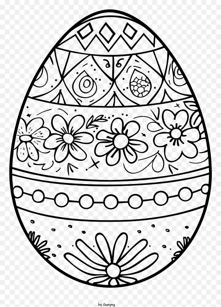 Huevo De Pascua Para Colorear，Diseño De Huevos PNG