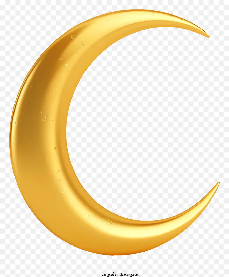 Crescent Moon，Oro PNG