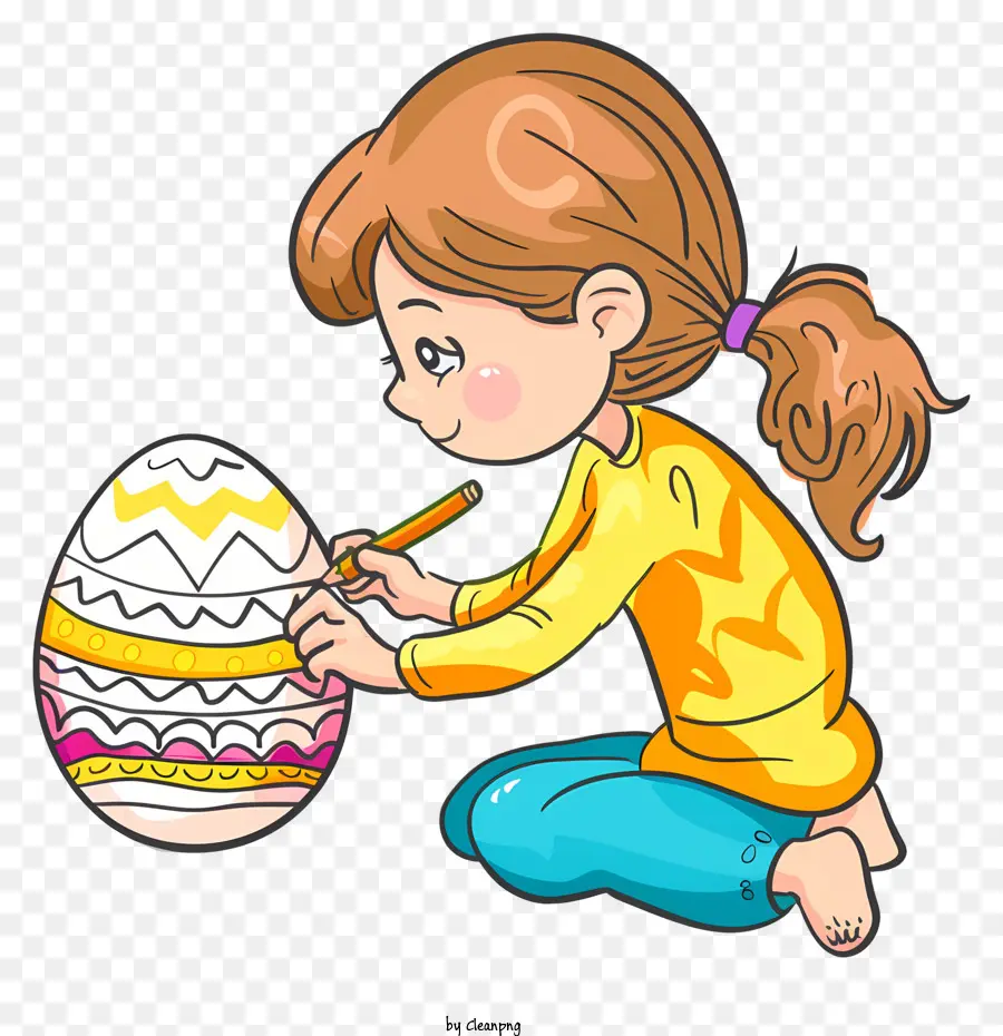 Huevo De Pascua Para Colorear，Dibujo PNG