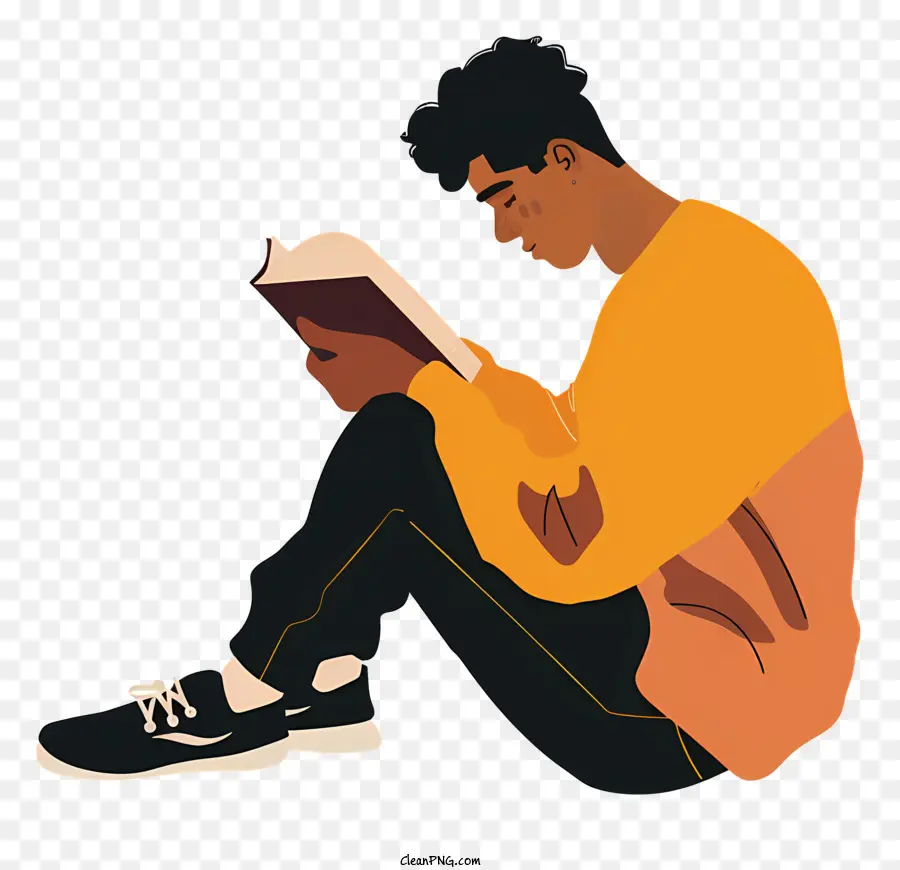 Hombre Sentado Leyendo，La Lectura PNG