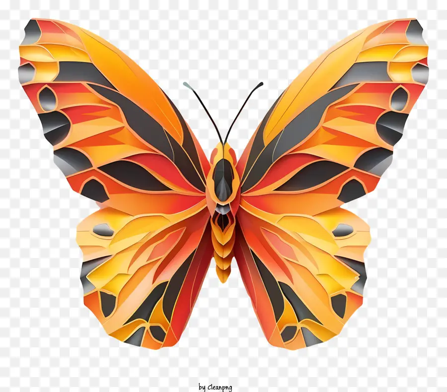 Mariposa，Mariposa De Color Naranja PNG
