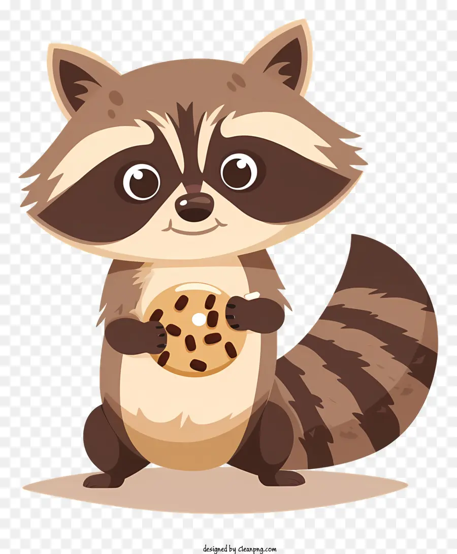 Mapache Con Galleta，Lindo Mapache PNG