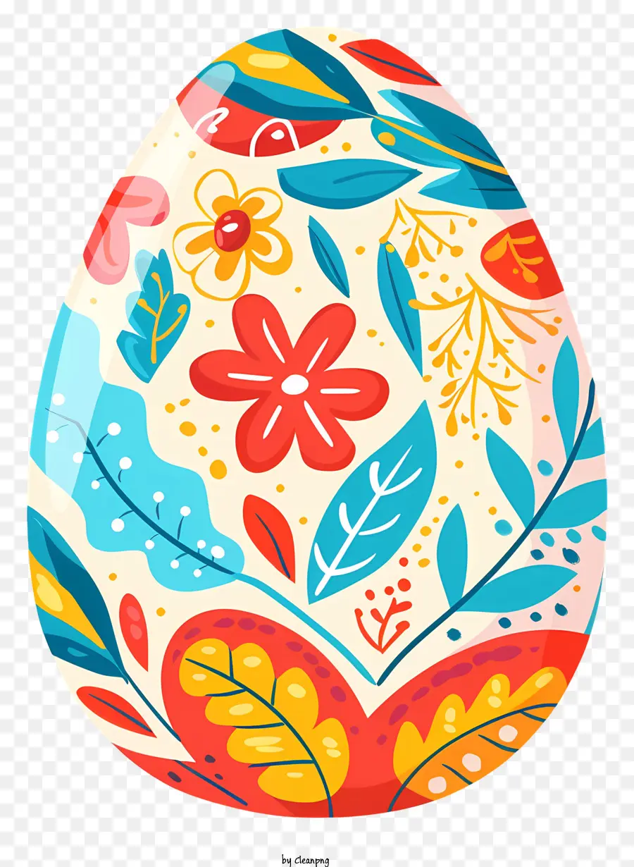 Coloración Del Huevo De Pascua，Huevo Floral PNG