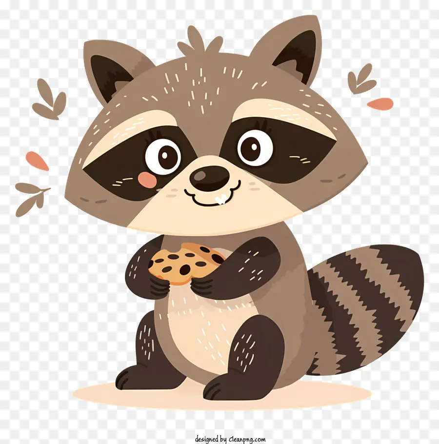 Mapache Con Galleta，Raccoon Divertido PNG