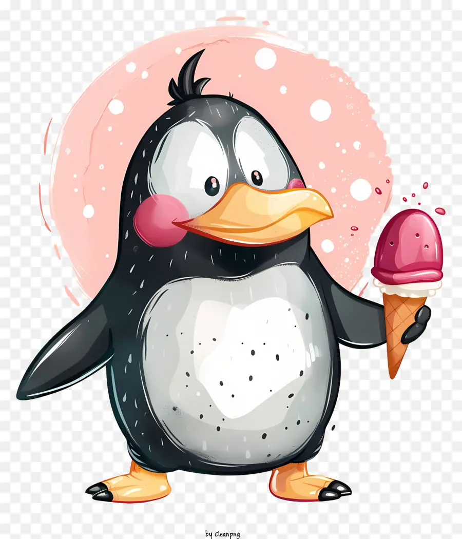 Pingüino Sosteniendo Helado，Pingüino PNG