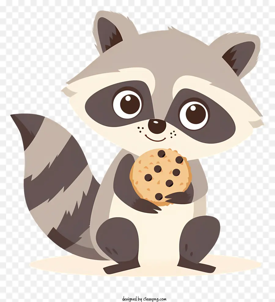 Mapache Con Galleta，Lindo Mapache PNG