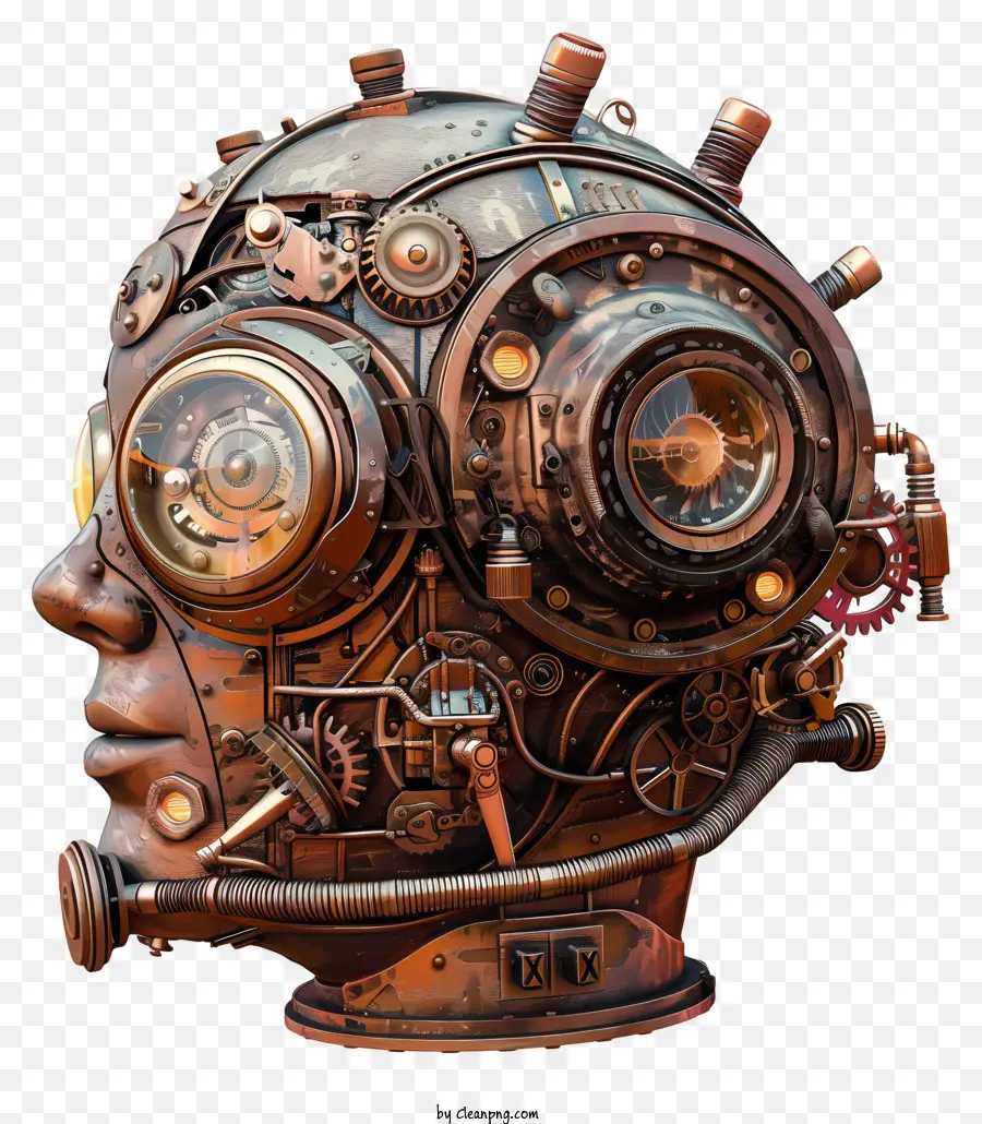 Steampunk，Cabeza Steampunk PNG