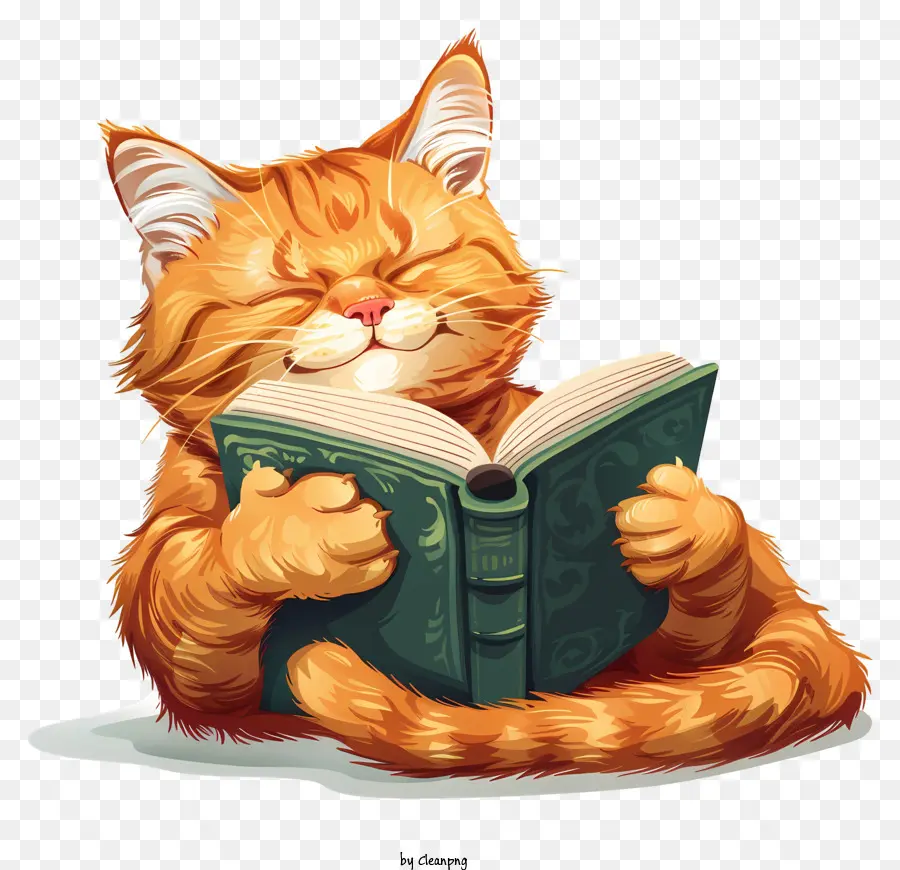 Lectura De Gatos，Gato Atigrado Naranja PNG