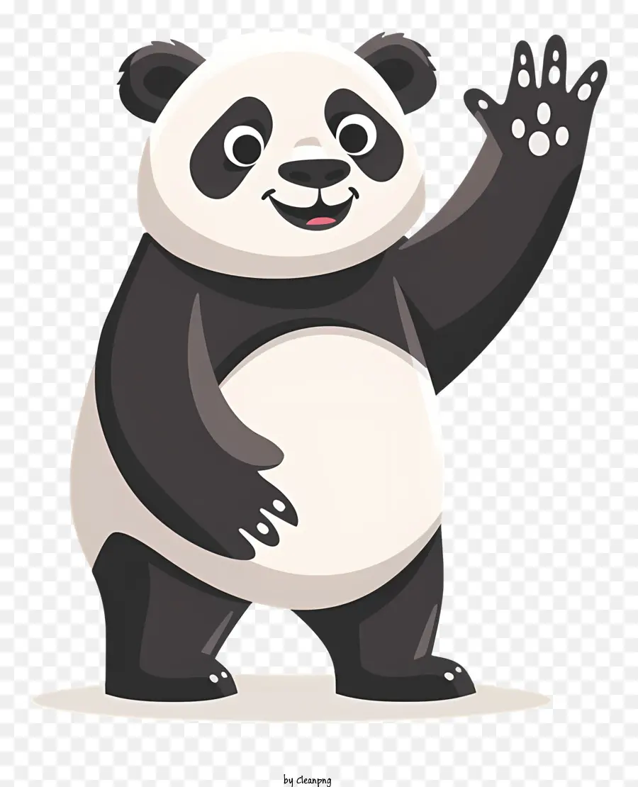 Panda Ondeando Pata，Oso Panda PNG