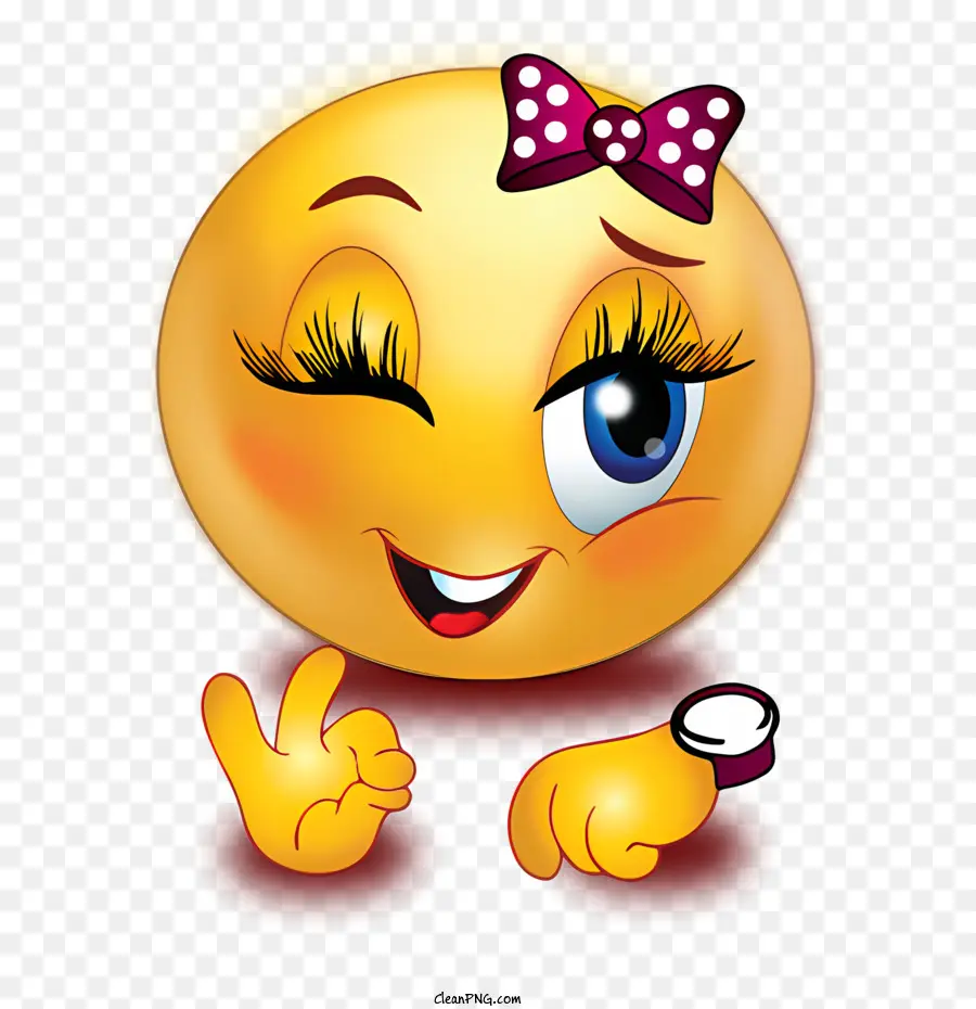 Emojis，Emoji Guiñando Un Ojo PNG