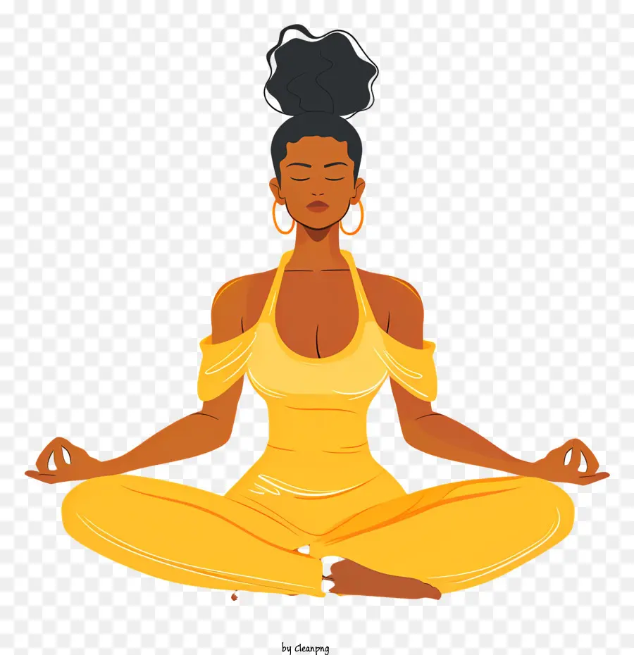 Mujer Meditando，La Meditación PNG