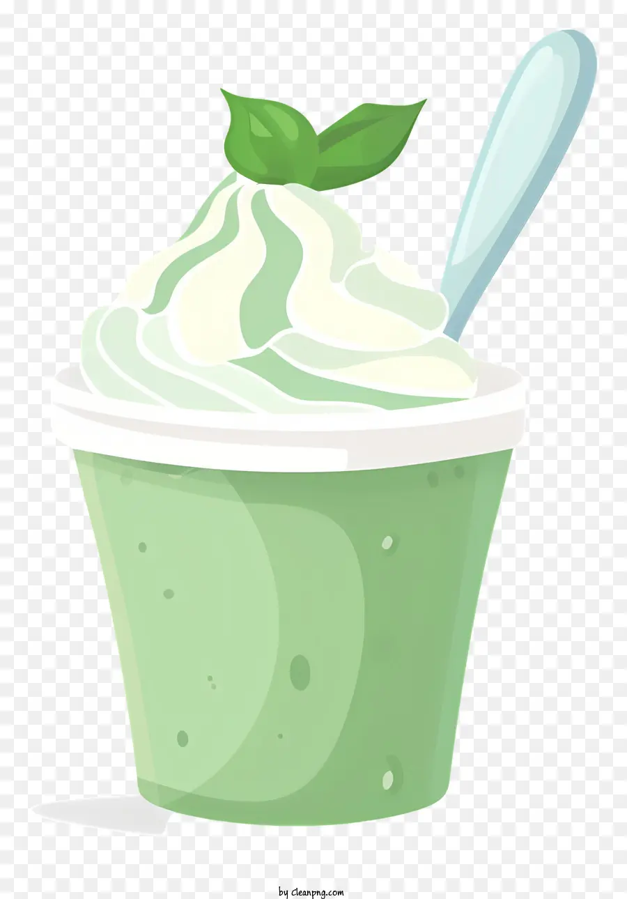 Helado De Menta，Cono De Helado PNG